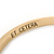 Thin Black Enamel 'ET CETERA' Bangle Bracelet In Gold Plating - 18cm Length - view 3