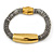 Burn Silver/ Gold Tone Mesh Magnetic Bracelet - 20cm Length
