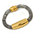 Burn Silver/ Gold Tone Mesh Magnetic Bracelet - 20cm Length - view 3