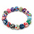 Multicoloured Fimo Bead Flex Bracelet - 19cm Length - view 5