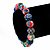 Multicoloured Fimo Bead Flex Bracelet - 19cm Length - view 6