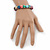 Multicoloured Fimo Bead Flex Bracelet - 19cm Length - view 4