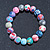 Multicoloured Fimo Bead Flex Bracelet - 19cm Length - view 2