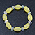 Lemon Yellow/ Transparent Glass Bead Stretch Bracelet - 17cm Length - view 4