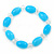 Light Blue/ Transparent Glass Bead Stretch Bracelet - 17cm Length - view 7