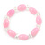 Baby Pink/ Transparent Glass Bead Stretch Bracelet - 17cm Length - view 5
