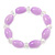 Lavender/ Transparent Glass Bead Stretch Bracelet - 17cm Length - view 4