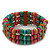 Multicoloured Wood Bead Flex Bracelet - 18cm Length - view 4