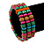 Multicoloured Wood Bead Flex Bracelet - 18cm Length - view 3