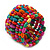 Wide Coil Multicoloured Wood Bead Bracelet - Adjustable - view 2