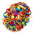 Multicoloured Acrylic Bead, Skull & Chain Flex Bracelet - Up to 19cm length - view 3