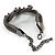Chunky Gun Metal Mesh Chain 'Knot' Bracelet With Clear Crystals - 18cm (8cm Extension) - view 4