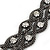Chunky Gun Metal Mesh Chain Bracelet With Clear Crystals - 16cm (8cm Extension) - view 3
