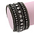 Wide Structured Gun Metal Mesh Chain Bracelet With Clear Crystals - 16cm (8cm Extension) - view 4
