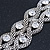 Chunky Rhodium Plated Mesh Chain Bracelet With Clear Crystals - 16cm (8cm Extension) - view 4