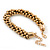 Gold Tone Chunky Twisted Bead Bracelet - 18cm Length/ 4cm Extension - view 4