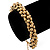 Gold Tone Chunky Twisted Bead Bracelet - 18cm Length/ 4cm Extension - view 5