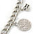 Silver Plated Charm On Chunky Oval Link Chain Bracelet With T-Bar Closure - 19cm Length - view 5