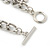 Silver Plated Charm On Chunky Oval Link Chain Bracelet With T-Bar Closure - 19cm Length - view 6