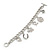Silver Plated Charm On Chunky Oval Link Chain Bracelet With T-Bar Closure - 19cm Length - view 3