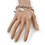 Silver Plated Charm On Chunky Oval Link Chain Bracelet With T-Bar Closure - 19cm Length - view 4