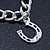 Silver Plated Charm On Chunky Oval Link Chain Bracelet With T-Bar Closure - 19cm Length - view 9