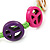 Unisex Multicoloured Plastic 'Peace' Friednship Bracelet On Silk String - Adjustable - view 3