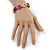 Unisex Multicoloured Plastic 'Peace' Friednship Bracelet On Silk String - Adjustable - view 4