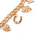 Gold Plated Charm On Chunky Oval Link Chain Bracelet With T-Bar Closure - 19cm Length - view 3