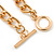 Gold Plated Charm On Chunky Oval Link Chain Bracelet With T-Bar Closure - 19cm Length - view 4