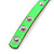 Neon Green Leather Style Crystal and Spike Studded Wrap Bracelet - Adjustable (One Size Fits All) - view 5