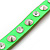 Neon Green Leather Style Crystal and Spike Studded Wrap Bracelet - Adjustable (One Size Fits All) - view 6