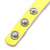 Neon Yellow Leather Style Crystal and Spike Studded Wrap Bracelet - Adjustable (One Size Fits All) - view 5