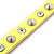Neon Yellow Leather Style Crystal and Spike Studded Wrap Bracelet - Adjustable (One Size Fits All) - view 6
