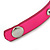 Neon Pink Leather Style Crystal and Spike Studded Wrap Bracelet - Adjustable (One Size Fits All) - view 7