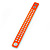 Crystal Studded Neon Orange Faux Leather Strap Bracelet - Adjustable up to 20cm - view 4