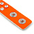 Crystal Studded Neon Orange Faux Leather Strap Bracelet - Adjustable up to 20cm - view 6