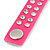 Crystal Studded Neon Pink Faux Leather Strap Bracelet - Adjustable up to 20cm - view 5
