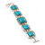 Vintage Turquoise Square Stone Etched Bracelet With Toggle Clasp -18cm Length/ 2cm Extension