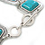Vintage Turquoise Square Stone Etched Bracelet With Toggle Clasp -18cm Length/ 2cm Extension - view 11