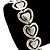Vintage 'Heart' Flex Bracelet In Silver Plating - up to 19cm Length - view 3