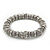 Textured Balls & Rings Stretch Bracelet In Silver Plating - up to 20cm Length - view 2