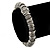 Textured Balls & Rings Stretch Bracelet In Silver Plating - up to 20cm Length - view 3
