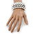 Rock Chick Metallic Polished & Matt Plastic Spike Flex Bracelet - 18cm Length - view 4