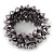 Rock Chick Hematite Tone Polished & Matt Plastic Spike Flex Bracelet - 18cm Length - view 3