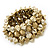 Rock Chick Gold Tone Polished & Matt Plastic Spike Flex Bracelet - 18cm Length - view 5