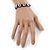 Black/White 'Skull & Crossbones' Cotton Wristband - Adjustable - view 3