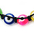 Evil Eye Multicoloured Acrylic Bead Protection Teen Friendship Black Cord Bracelet - (13cm to 16cm)Adjustable - view 3