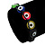 Evil Eye Multicoloured Acrylic Bead Protection Teen Friendship Black Cord Bracelet - (13cm to 16cm)Adjustable - view 2