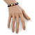 Evil Eye Multicoloured Acrylic Bead Protection Teen Friendship Black Cord Bracelet - (13cm to 16cm)Adjustable - view 4